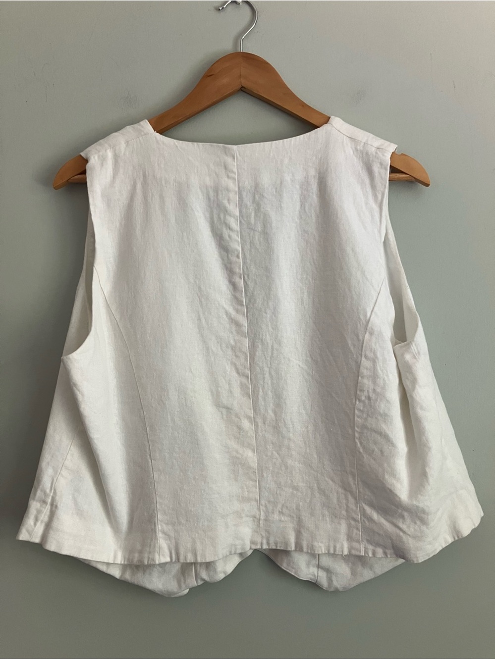 A NEW DAY White Linen Blend Minimalistic Light Weight Vest XXL - Picture 6 of 11